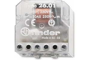 Finder - Caja de telerruptor, 1 unidad, transparente, 260182300000PAS