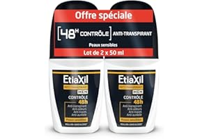 Cooper etiaxil déodorant men anti-transpirant contrôle 48h roll-on 2x50ml
