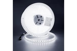 JOYLIT PRO Striscia LED 24V 5M IP67 Esterno Bianca Freddo 6000K 7500LM Super Luminoso CRI 92+, CE UL 120LEDs/M SMD 2835 18W/M Dimmerabile Flessibile Luce Nastri LED Per Commerciale, Casa