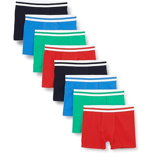 Set van 6 of 12 katoenen boxershorts voor jongens, maten 122-128, 134-140, 146-152, 158-164, 170-176, Verpakking van 6, 146-152