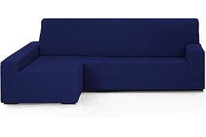 Martina Home Funda Chaise Longue Elástica EMILIA Brazo izquierdo largo (visto de frente), Marino