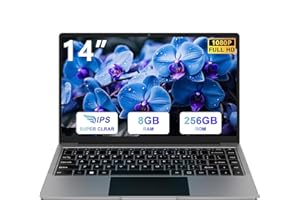 ‎BVATE bvate 2025 Laptop 14 Zoll Win11 8GB+256GB SSD Unterstützung 1TB Notebook Celeron N4020 (bis 2.8GHz) 1920x1080p WiFi BT4.2 Deutscher Tastaturschutz und kabellose Maus-Grey-1