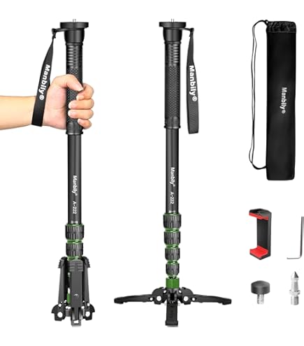 Testa Panoramica 3 Vie Treppiede Per Fotocamera 176,5 Cm Con Monopiede - Lega Alluminio, Testa Panoramica, Porta Smartphone Treppiede Alluminio 176cm