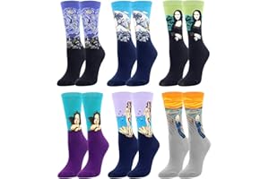 BISOUSOX Calcetines Divertidos para Mujeres de Pantorrilla Algodon 36-40 Patrón de Fruta Animal Coloridos sin Costuras Regalo para Mujeres y Mamá