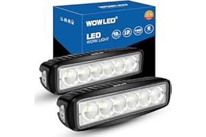 WOWLED 2 x 6 Zoll 18W LED Arbeit Lichtleiste Offroad Scheinwerfer Lampe LKW Boot