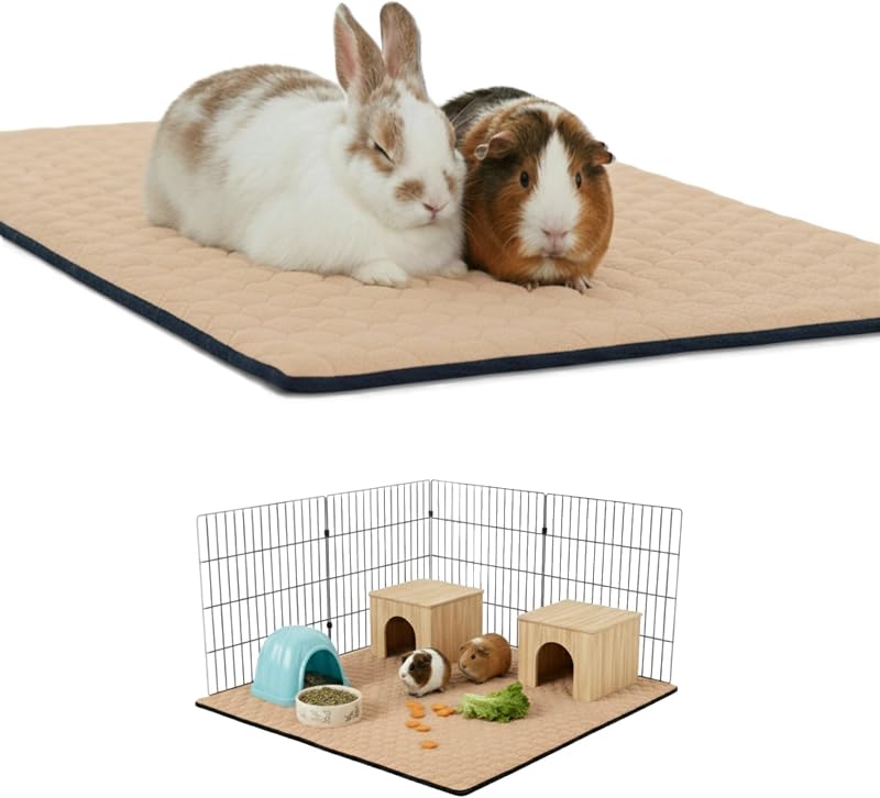 NEO SOLVO Käfigeinlage für Kaninchen und Meerschweinchen - perfekte Einstreu für Innenkäfige und C&C - saugfähig, wasserdicht - Pfirsich - 35 x 70cm
