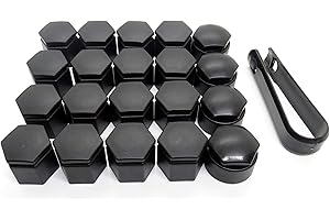 Partsdealers Cache-boulons de Roue pour Audi Q7 2006-2015 19 mm avec Outil Noir Mat