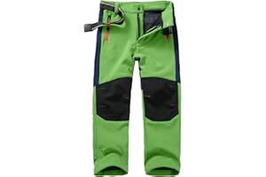 yeyity Kinder Softshellhose Skihose Gefüttert Cargohose Wasserdicht Thermohose Jungen Mädchen Schneehose Winter Outdoorhose Wanderhose