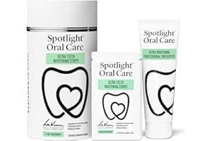 Spotlight Oral Care Little Luxe & Advanced Whitening Sets – Dentist-Developed Kits with Whitening Strips & Toothpaste | Enamel-Safe, Zero Sensitivity (14-Day whitening kit)