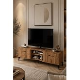Reyo Falez Vera Tv Sehpası 160x35x50 cm &Ccedil;ok Ama&ccedil;lı Televizyon &Uuml;nitesi Raflı Dolaplı Salon Oturma Odası 5055 Atlantik