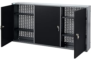 ‎KÜPPER Küpper Hängeschrank 70099, 3 Türen, 4 Fachböden 3 Lochrückwände, 120x60x20 cm (Schwarz)