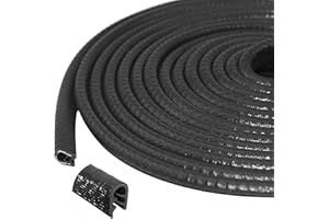 SDLDEER Protection des Bords de portière de Voiture en Forme de U - 10m Protection des Bords - en Caoutchouc - Anti-Collision - Convient à la Plupart des Voitures (Noir, 10m)