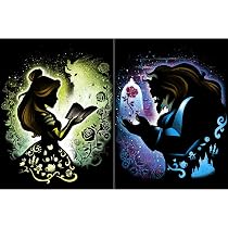 5D Diamond Painting Die Schöne Und Das Biest – 35x95 Cm XXL Vollbild, Mit Rundsteinen