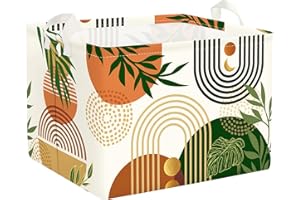 Clastyle Boho geometryczny kosz do przechowywania kosz na pranie dla niemowląt liść dziecko prezent pudełko na zabawki składany organizer na ubrania do pokoju dziecięcego do sypialni, łukowe drzwi, 40