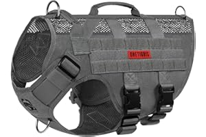 OneTigris Harnais de sécurité réglable pour chiens de grande et moyenne taille, En maille Aire, Ultra respirant, Avec 2 poignées, Gilet pour chien