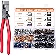 Kinsinder 90Pcs Key Fob Hardware with Pliers, 1 Inch Keychain Hardware with Key Ring, Lanyard Key Fob Hardware for DIY Keychain Wristlet Lanyards Belts