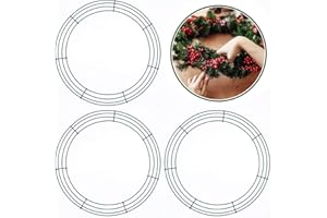 POPOYU 3 Pezzi Ghirlanda Metallico Cornice Ghirlanda Di Filo Natalizia,16 Pollici Anelli Per Ghirlande,Metallico Cornice ad Anello per Natale Halloween Decorazioni Casa Fai-da-Te Artigianato