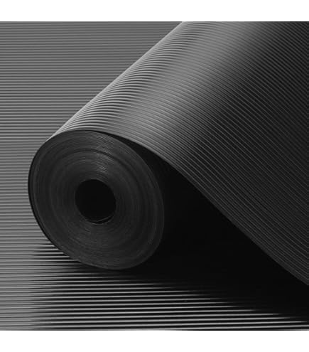 Origuuds Lademat, EVA-Materiaal Waterdichte Ladebekleding Antislipmat Koelkastbekleding, Niet Klevend, voor Keukenkasten, Laden, Kast (Zwart/60cm x 600cm