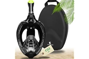 Khroom Masque de Plongée Intégral | CO2 sans Risque Garantie de DEKRA | pour Adultes et Enfants | Masque plongée en apnée | Masque de Snorkeling | Seaview X