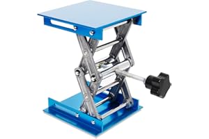 Wisamic Laborhebebühne Galvanik Aluminium 100 x 100mm Labor Hebeplattform Ständer Rack Scherenheber