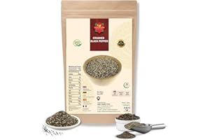 THE WORLDWIDE MINT Crushed Black Pepper | Coarse Black Pepper | Cracked Black Peppercorns | Premium Quality, Natural, Non-GMO, Vegan, No Additives or Preservatives | 100g