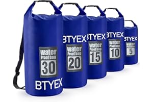 BTYEX Dry Bag 5L 10L 15L 20L 30L Waterproof Dry Bags, Sack with Long Adjustable Shoulder Strap Perfect for Kayaking Canoeing Swimming Traveling Camping Hiking Boating Rafting Snowboarding