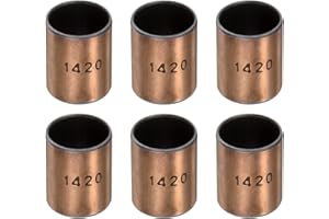 QUARKZMAN Cuscinetti a Manicotto Alesaggio 14 Mm x Diametro Esterno 16 Mm x Lunghezza 20 Mm Cuscinetti Lisci Boccole Avvolte Senza Olio per Parti Scorrevoli di Macchinari, 6 Pezzi
