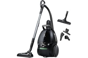 Electrolux Aspirateur traineau avec sac puissant et performant, grande capacité, polyvalent, économe et durable, simple d’utilisation, PD91-GREEN, 300 W, 5 litres, couleur noir