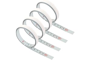 ‎FASBET 4 sztuki samoprzylepnych taśm mierniczych, 2 m, od lewej do prawej, metryczna do naklejenia, taśma miernicza, samoprzylepna, metal, do frezów na szynach T, piły stołowej, narzędzia do obróbki