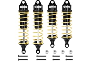 OGUNKE OGRC Oil Shock Absorber RC Shock Absorber Damper Set for Traxxas Slash 2WD, Hoss, Rustler 4X4 VXL,Slash 4X4, Bandit, Ford, Nitro, Stampede 1/10 Upgrades Parts Replace of 5862 (Black Gold)
