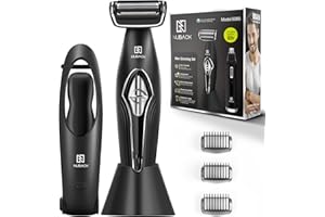 FERRISA Electric Back Shavers for Men, Mens Back Shavers with Adjustable Handle, Wet Or Dry Waterproof Body Hair Trimmer Men, Mens Cordless Rechargeable Body Groomer Men Kit with Nose Hair Trimmer
