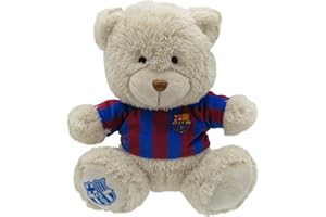 CYPBRANDS FC Barcelona, Osito de Peluche, Peluche, 20 cm, Juguetes, Oso con Camiseta, Fútbol, Color Beige, Producto Oficial