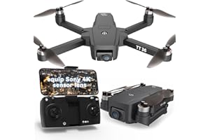 TTROARDS TT36 Drone GPS avec Caméra 4K pour Adultes, WiFi 5G Transmission en Temps Réel, Retour Intelligent GPS, Suivez-moi, Quadricoptère RC, Moteurs sans Balais, Drones pour Débutants