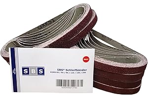 SBS Taśmy szlifierskie Mix | 13 x 451 mm | 96 sztuk | po 16 szt. # 40, 60, 80, 120, 180, 240