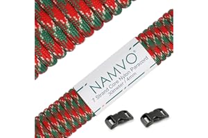 Namvo 550 Paracord Mil Spec Type III 7 strand parachute cord Total Length 100ft/30 Meters Spots/Stripes/Camouflage