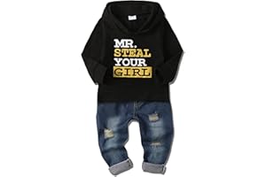 Amissz Completo Bambino Neonato 1-6 Anni Bimbo Neonati Vestiti per Neonato Tuta Manica Lunga Lettera Stampata Maglietta Top + Pantaloni Set