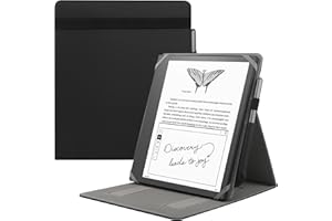 HoYiXi Custodia universale per 10,2 pollici Ti presentiamo Kindle Scribe 1ª generazione 2022/10,3 pollici Kobo Elipsa eReader 2021 Cover pieghevole con verticale Flip Stand e Portamatite - nero