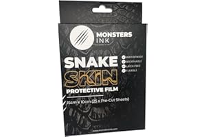 ‎MONSTERS INK 25 x Snake Skin Tattoo Folie Heilung, Tattoo Pflaster, Wasserdicht Second Skin Tattoo Folie, Second Skin Pflaster, Monsters Ink Tattoo (15cm x 10cm (X 25))