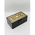 Empty wooden box empty classic wooden box Oud and oil perfume box Wooden jewellry box Gift box Storage Box for Your Gift Jewelry Watch oud Box Home Decor box (Black)