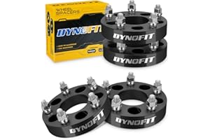 Dynofit 5x4.5 to 5x5 Wheel Adapters 4PCS for Je-ep Jk Wk Wj Xk Wheels on Tj Yj Kk Xj Mj Kj Zj, 5x114.3mm to 5x127mm 1.25" Forged Conversion Wheel Adapters 1/2" Thread, Bolts Pattern Changed Spacers