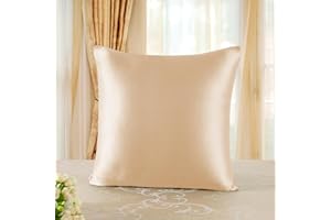 townssilk Dwustronna poszewka na poduszkę, 100% jedwabiu 19 mm, z ukrytym zamkiem błyskawicznym, złota, 65 x 65 cm