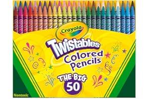 AODE ForCrayola Lot de 50 crayons de couleur Twistables
