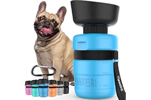 lesotc Dog Water Bottles, Dog Water Bottles Travel, Portable Dog Water Bottle, BPA Free (520ml-Blue)