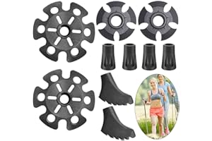BUZIFU 10 Pezzi Gommini di Ricambio per Bastoncini da Trekking Puntali Protezioni in Gomma per le Copri Punte Gommini di Ricambio dei Bastoncini Telescopici per Tutti i Bastoncini da Trekking Standard