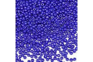 Bala&Fillic Königsblau Farbe 3mm Perlen zum Auffädeln 3600Stücke/100Gramm,8/0 Glasperlen zur Herstellung Schmuck, Armbändern, Halsketten und Ohrringen (Königsblau)