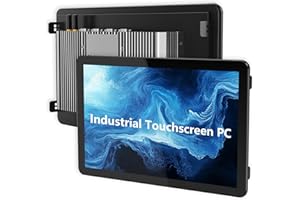NORQIN PC Panel Industrial 18.5" Todo en Uno Empotrado sin Ventilador Pantalla Táctil,Ordenador Táctil IP65 Pantalla Capacitiva Monitoreo,Windows OS,LAN/HDMI/USB/COM/GPIO/WiFi(I3-7100U,8G+512G)