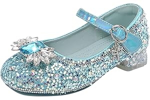 GENERIC Mädchen Pailletten Kristall Prinzessinnen Schuhe Mary Jane Festliche Kleidschuhe Rutschfeste Weichen Sohlen Fasching Party Hochzeit Ballerina Schuhe Kinder Abendschuhe