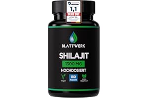 ‎BLATTWERK360 Himalaya Shilajit original - 3 MONATE VORRAT - 180 Kapseln / 1300 mg - Mumijo Shilajit Kapseln hochdosiert - Besser als Resin (Harz) - in DE abgefüllt & Laborgeprüft - ohne Zusätze - BLATTWERK