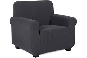 ‎TIANSHU TIANSHU Sesselbezüge,Spandex Sofabezug Stretch Couchbezug Elastischer Antirutsch Stretchhusse Weich Stoff,Jacquard-Stretch-Sofabezug, sesselbezug Schonbezug für Sofa-Sofahalter (Grau)