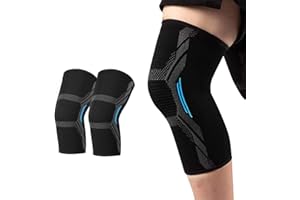 MILAIUN 2 Rodilleras Unisex, Rodillera para Deportes, Rodilleras Gym Correr, Rodilleras Menisco y ligamento para Baloncesto, Ciclismo, Fútbol, Gimnasio, Voleibol (Azul-L)